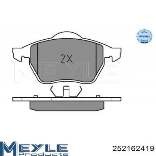 Передние тормозные колодки 252162419 Meyle