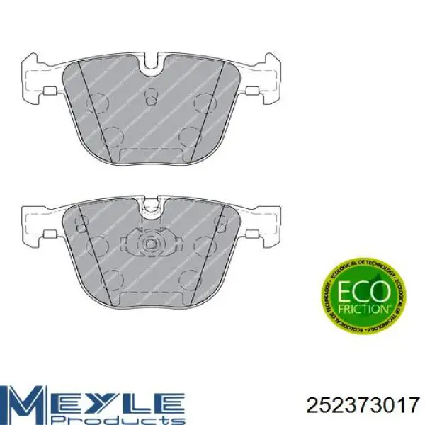 252373017 Meyle Колодки тормозные дисковые комплект