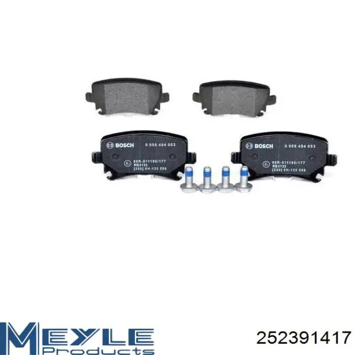 Задние тормозные колодки 252391417 Meyle