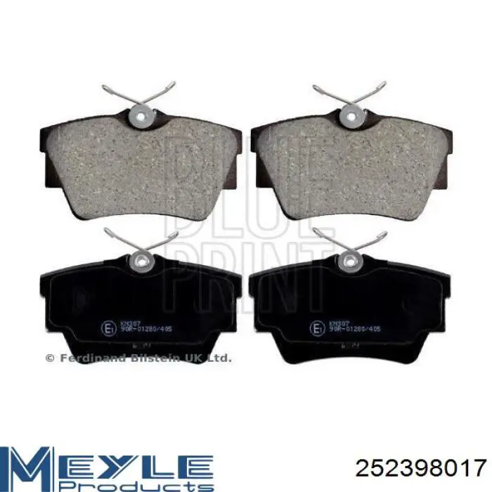 252398017 Meyle Колодки тормозные дисковые комплект