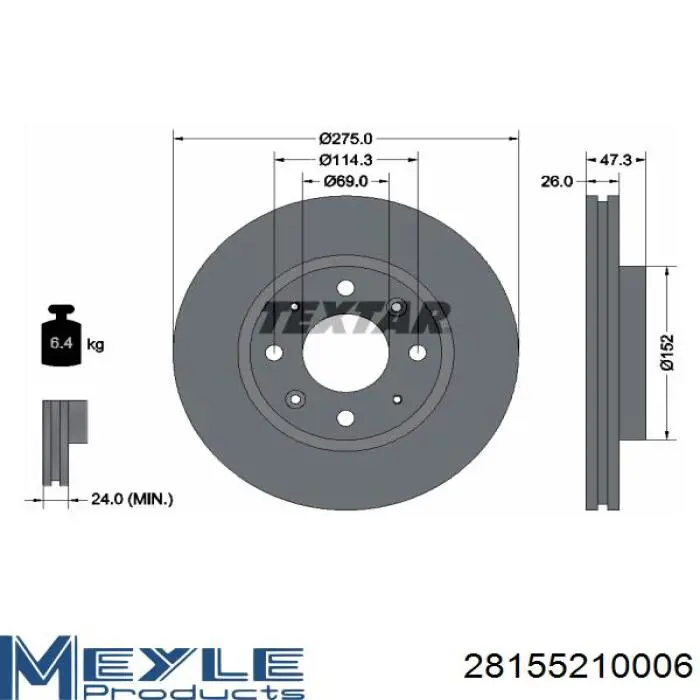 Купить S517122F100 Hyundai/Kia Ротор тормозной