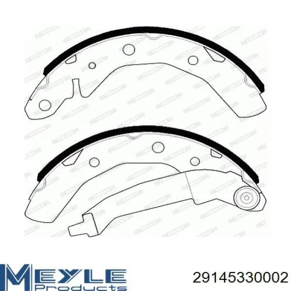 Задние барабанные колодки 55W0001 Ashika
