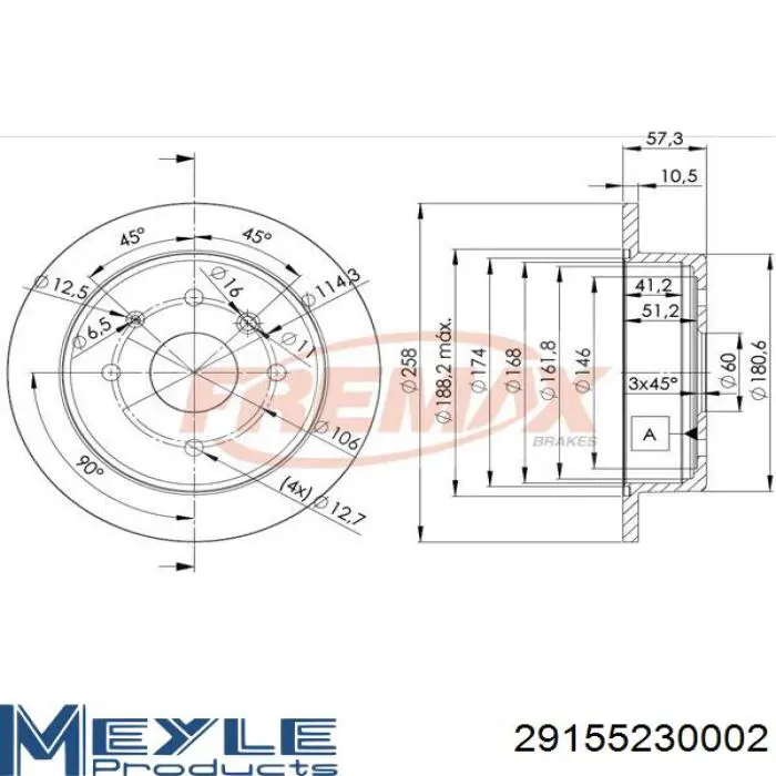 Задний тормозной диск Rotinger 1440T5 цена, от 34.37 USD