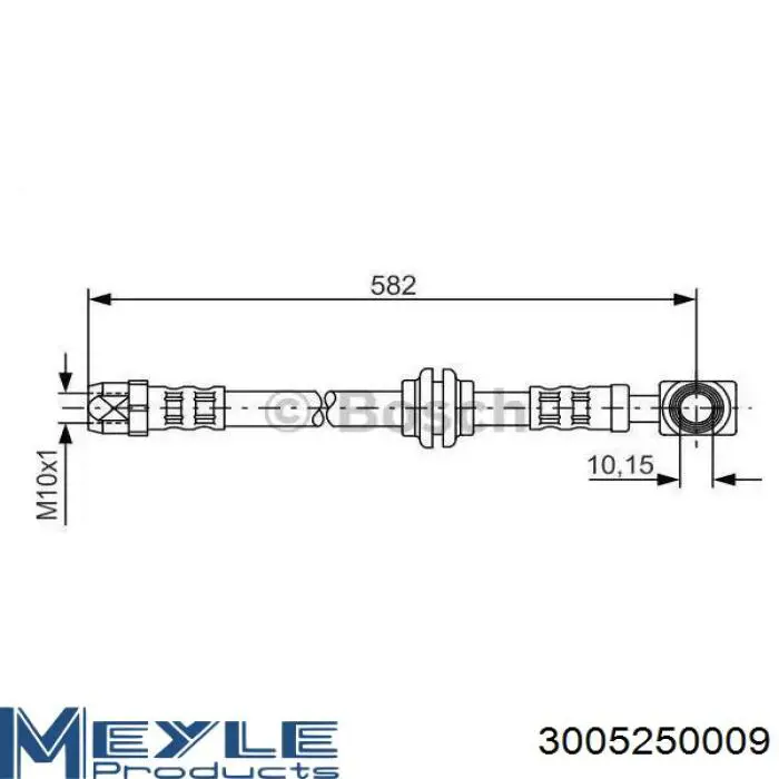 T06028 Brembo Гибкая тормозная трубка задняя