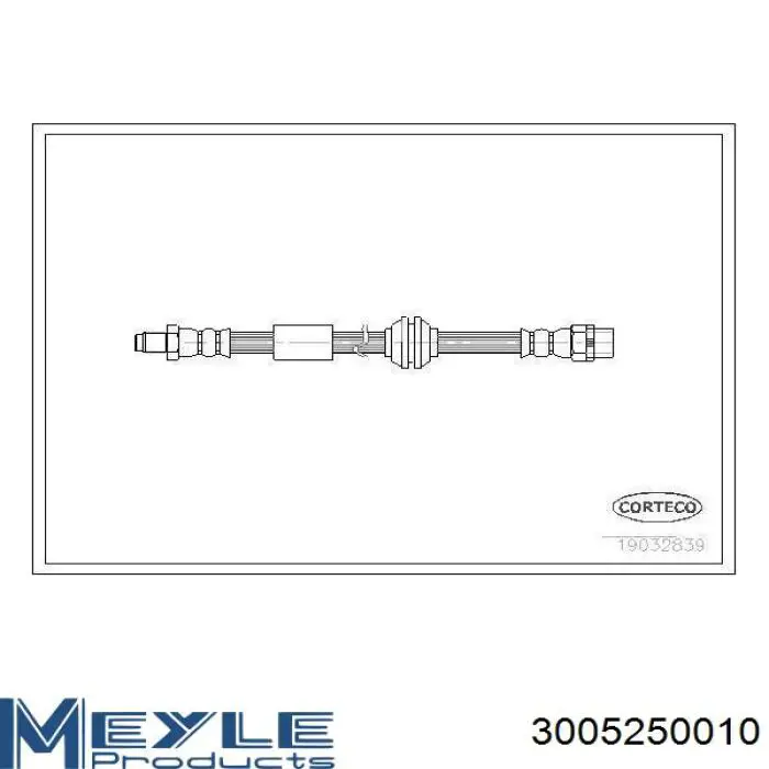 Тормозной шланг задний Meyle 3005250010 цена, от 13.74 USD