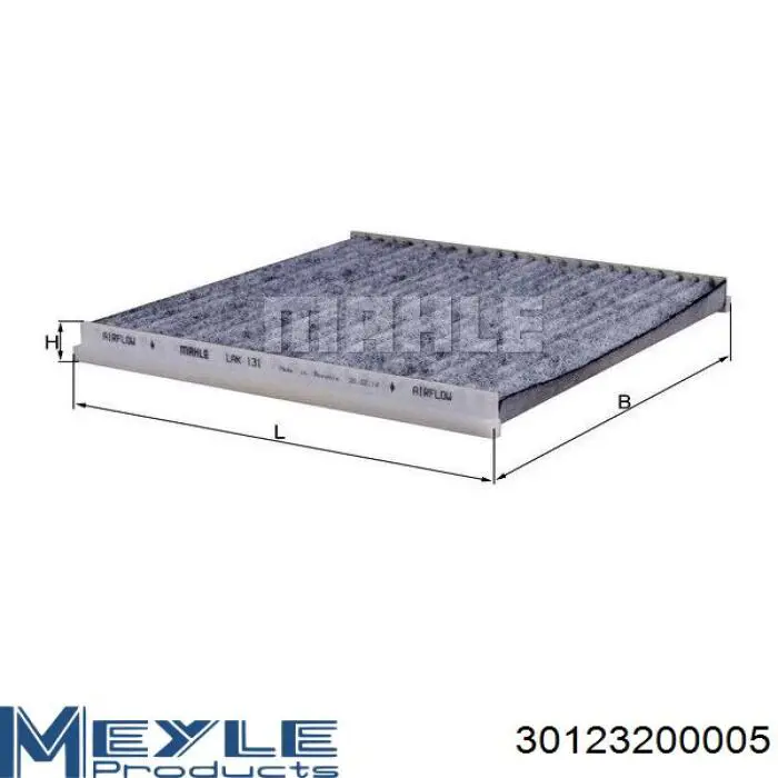 Фильтр воздушный отопителя Meyle 30123200005 цена, от 5.49 USD