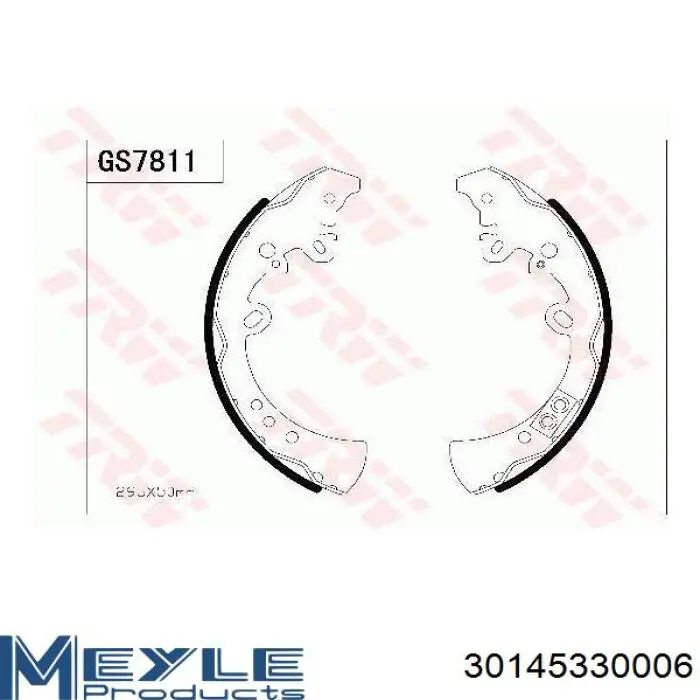 Задние барабанные колодки 044950K070 Toyota