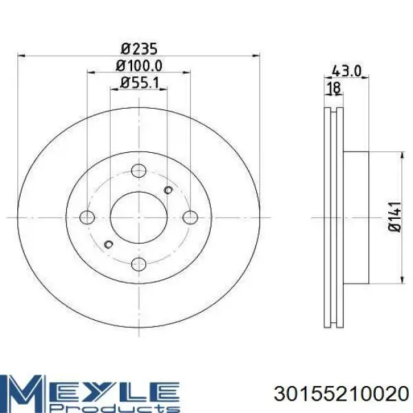 Передние тормозные диски 190751 Maxgear
