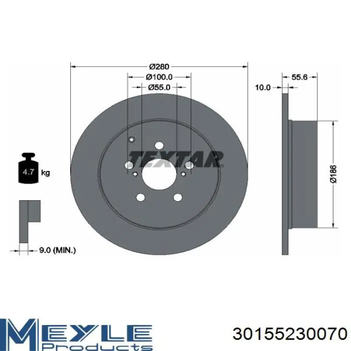 Задний дисковый тормоз Hi-q SD4083
