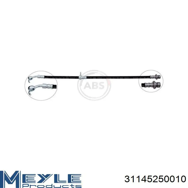 Tubo flexible de frenos trasero izquierdo 31145250010 Meyle