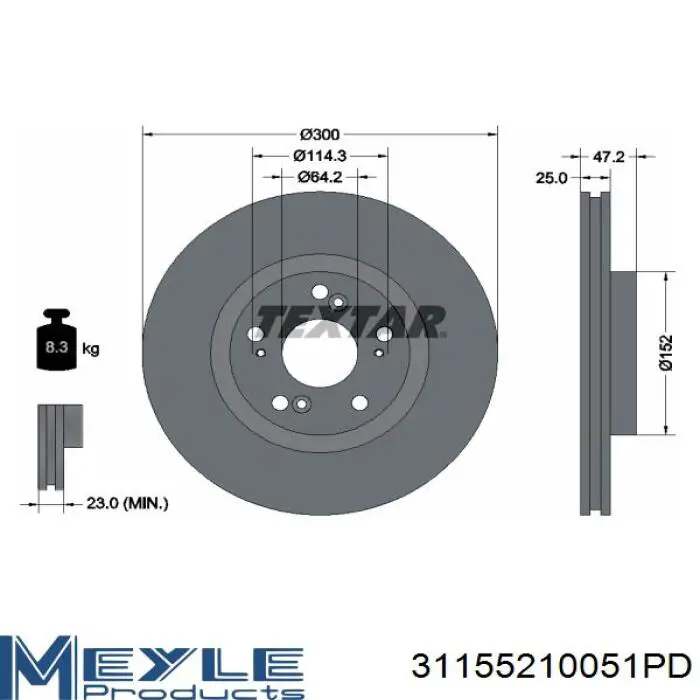 Передние тормозные диски 986479227 Bosch