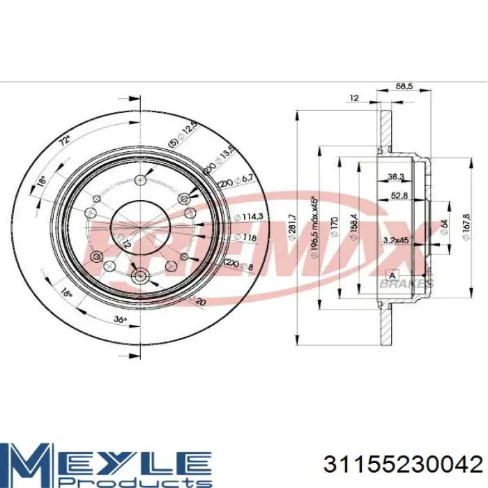 Тормозные диски BS8404C Optimal