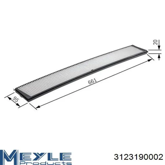 Воздушный фильтр салона Meyle 3123190002
