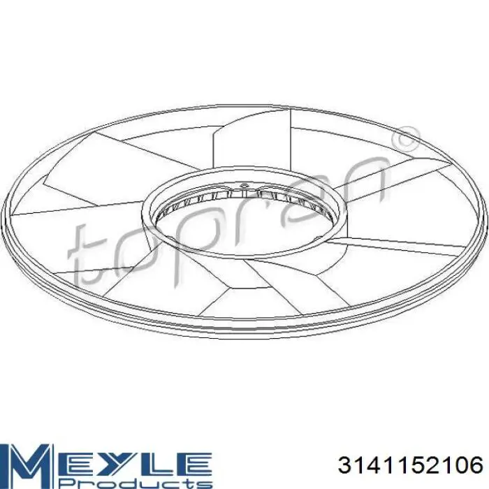3141152106 Meyle Крыльчатка радиатора охлаждения