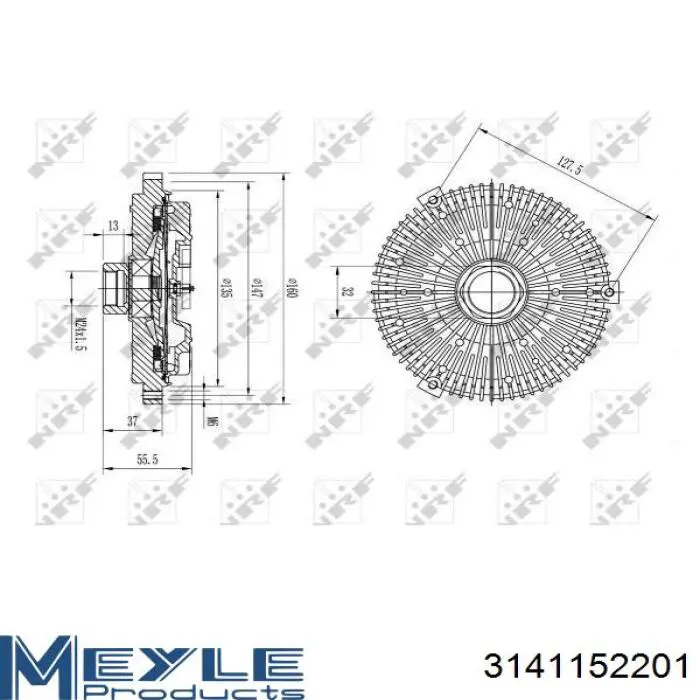 Embrague, ventilador del radiador 3141152201 Meyle