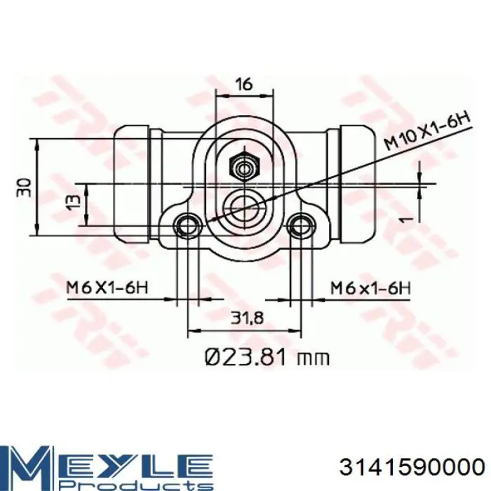 Купить 3141590000 Meyle Цилиндр тормозной колесный