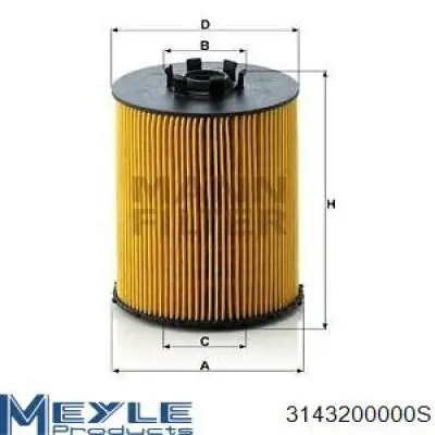 Фильтр воздушный отопителя Meyle 3143200000S цена, от 26.72 USD