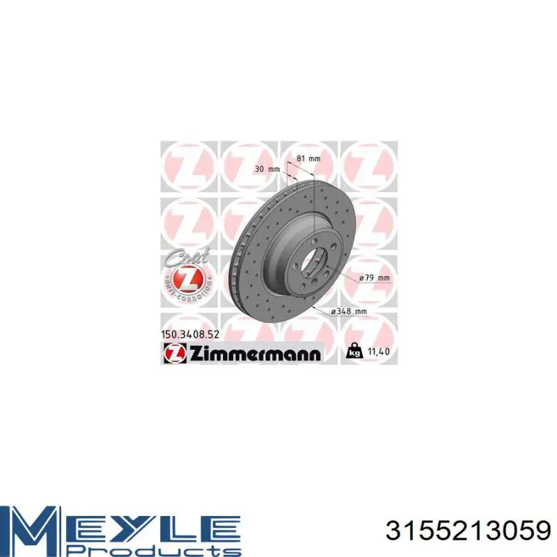 Тормоз дисковый передний Meyle 3155213059 цена, от 59.16 USD