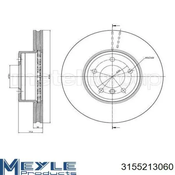 191069 Maxgear Диск тормозной передний
