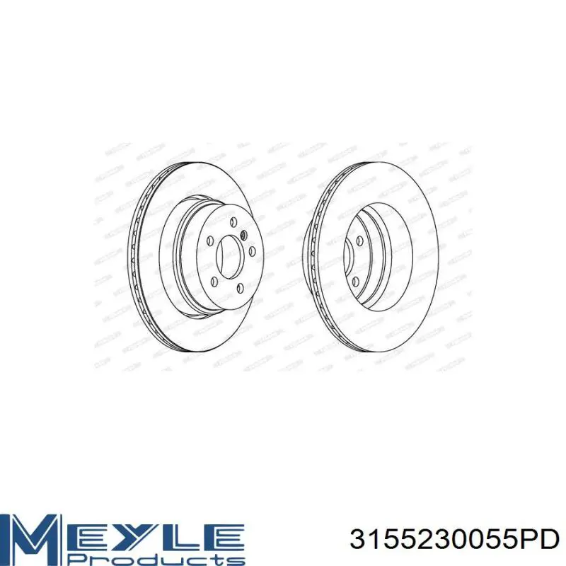 Задний дисковый тормоз Meyle 3155230055PD