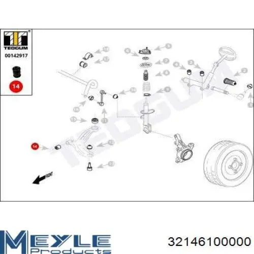 Сайлентблок передней подвески Kautek JPBS017 цена, от 5.46 USD