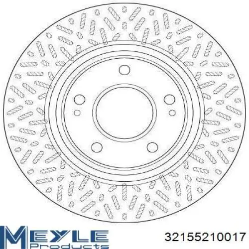 32155210017 Meyle диск тормозной передний