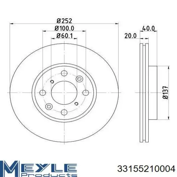 Передний тормозной диск Sangsin SD4803
