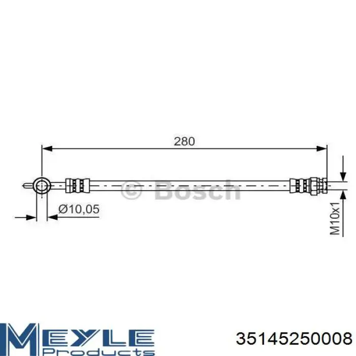 Шланг тормозной задний ABS SL5782