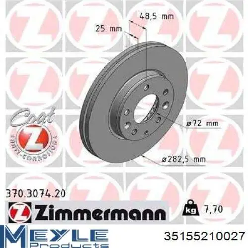 Передние тормозные диски RN1195DSET Nibk