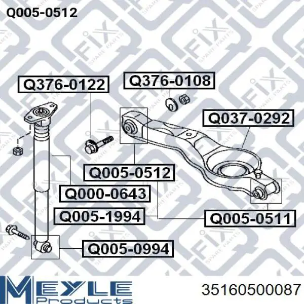 Балансир задний нижний Meyle 35160500087 цена, от 69.68 USD
