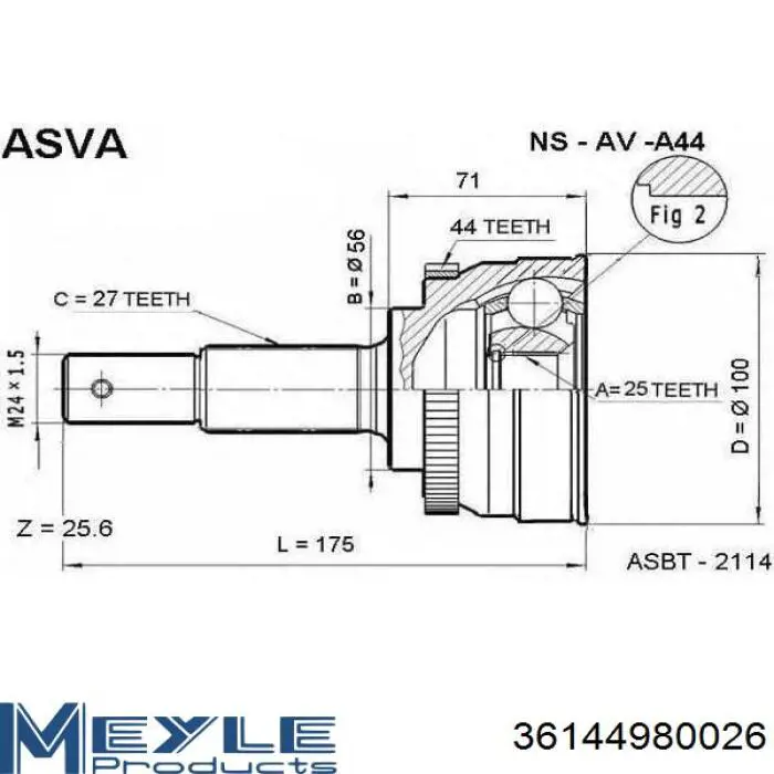 Граната колесная Denckermann C120211 цена, от 31.23 USD
