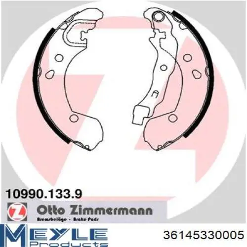 Задние барабанные колодки LPR08180 LPR