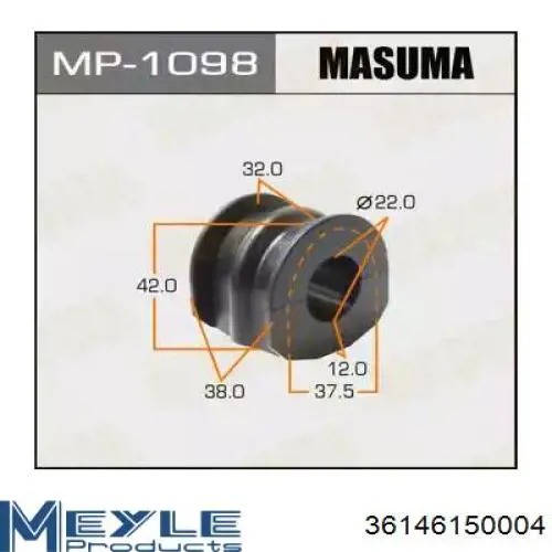 Купить 60830 3RG Втулки переднего стабилизатора