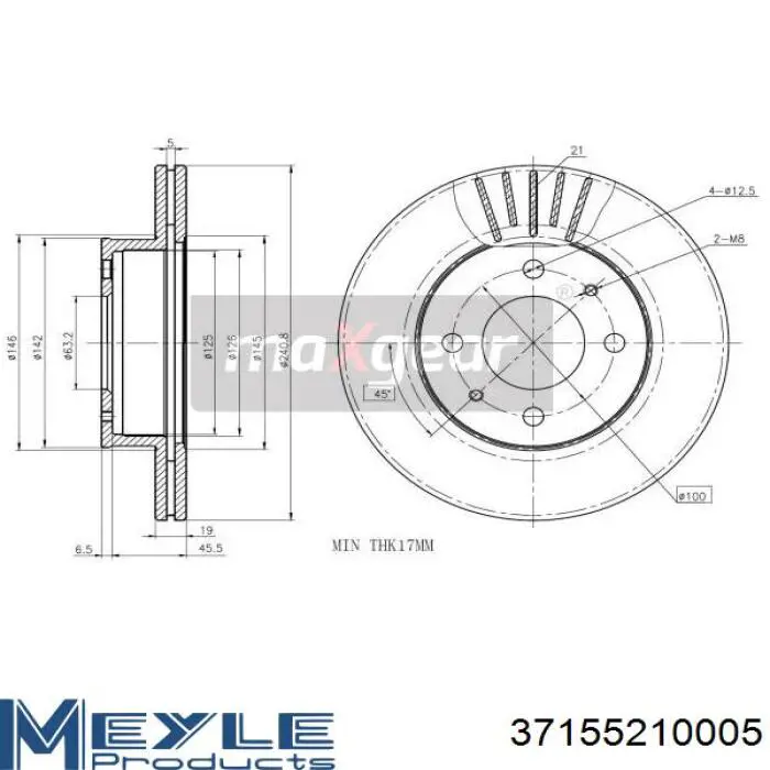 Тормоз дисковый передний Hi-q SD1004 цена, от 28.92 USD