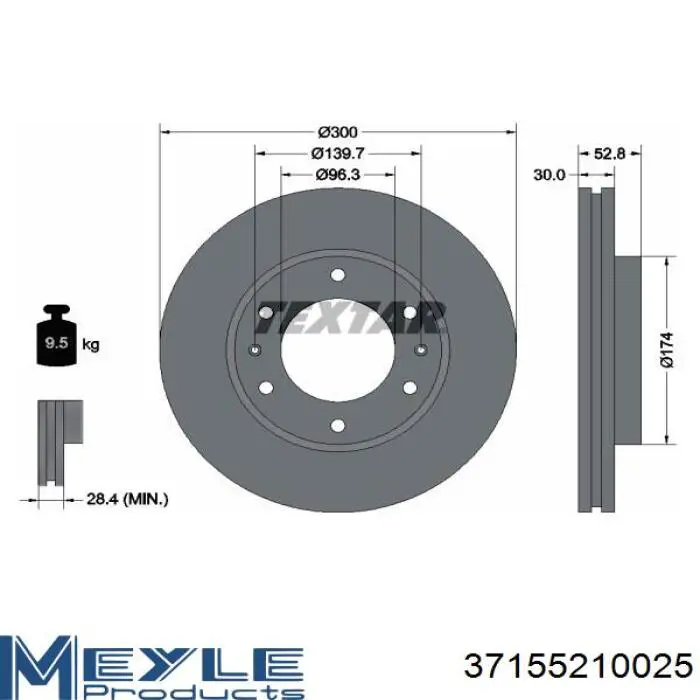 Тормоз дисковый передний VALEO R1059 цена, от 56.37 USD