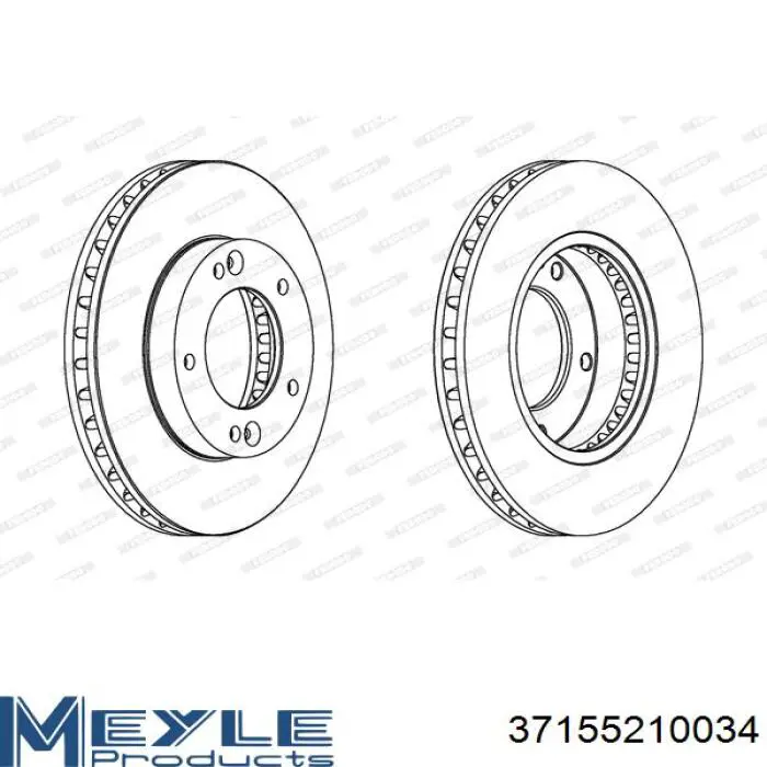 Передние тормозные диски 9954510 Brembo