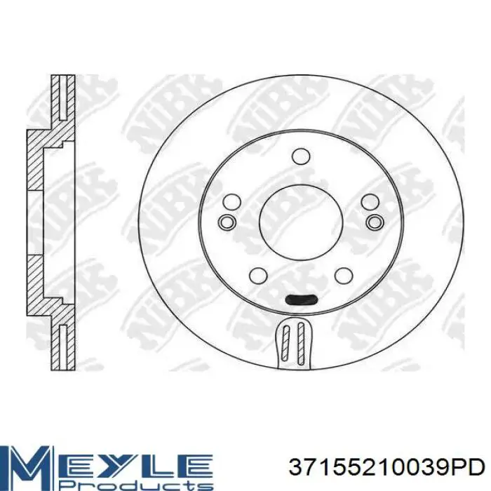 Тормоз дисковый передний Meyle 37155210039PD цена, от 45.49 USD