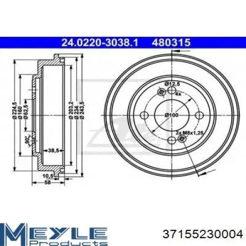 Купить 986477216 Bosch Тормозной барабан