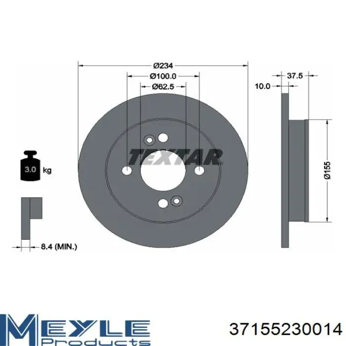 Задний тормозной диск Starline PB1656 цена, от 18.26 USD