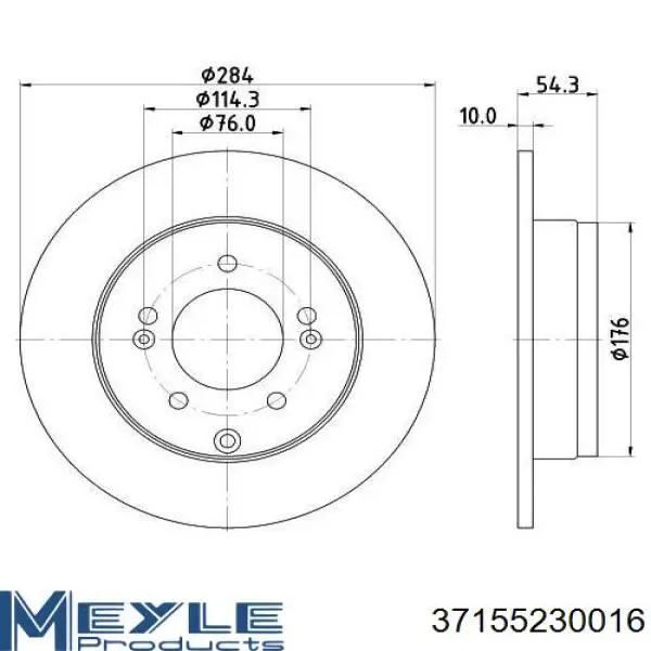 Купить R22021 Tangun Диск тормозной задний