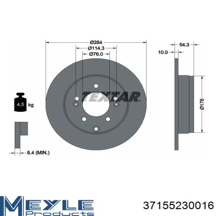 Задний тормозной диск Tangun R22021 цена, от 26.94 USD