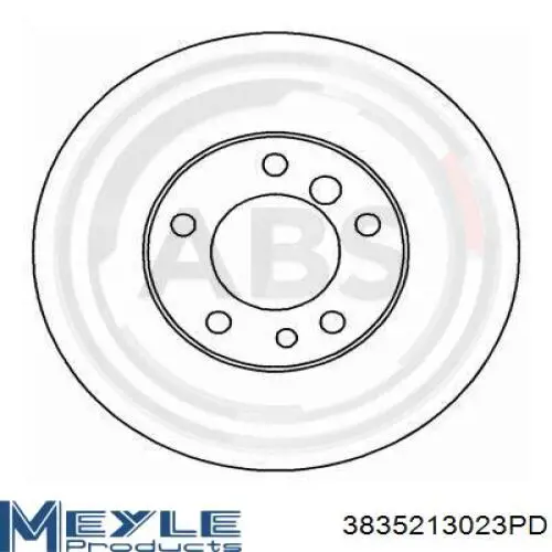 Тормоз дисковый передний Meyle 3835213023PD цена, от 74.15 USD