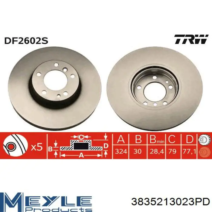 Купить 3835213023PD Meyle Ротор тормозной