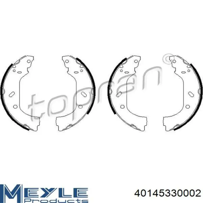 Задние барабанные колодки 40145330002 Meyle