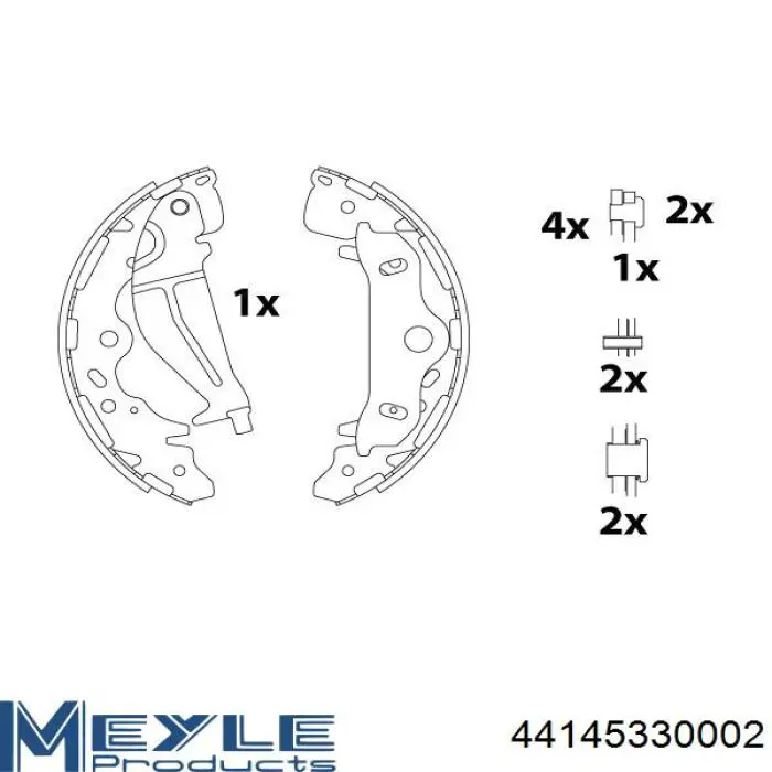 Купить 04883833AA Chrysler Задние барабанные тормозные колодки