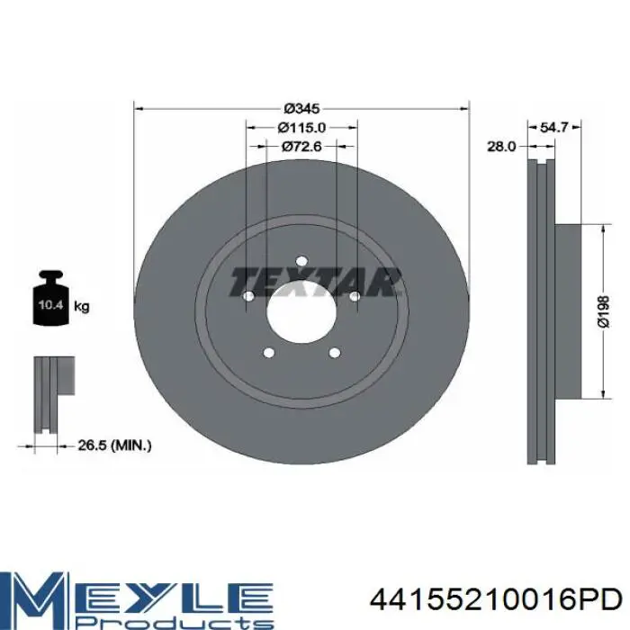 Тормоз дисковый передний Aplus 61753AP цена, от 55.84 USD