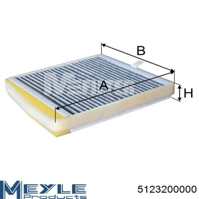 Купить 5123200000 Meyle Фильтр салона угольный