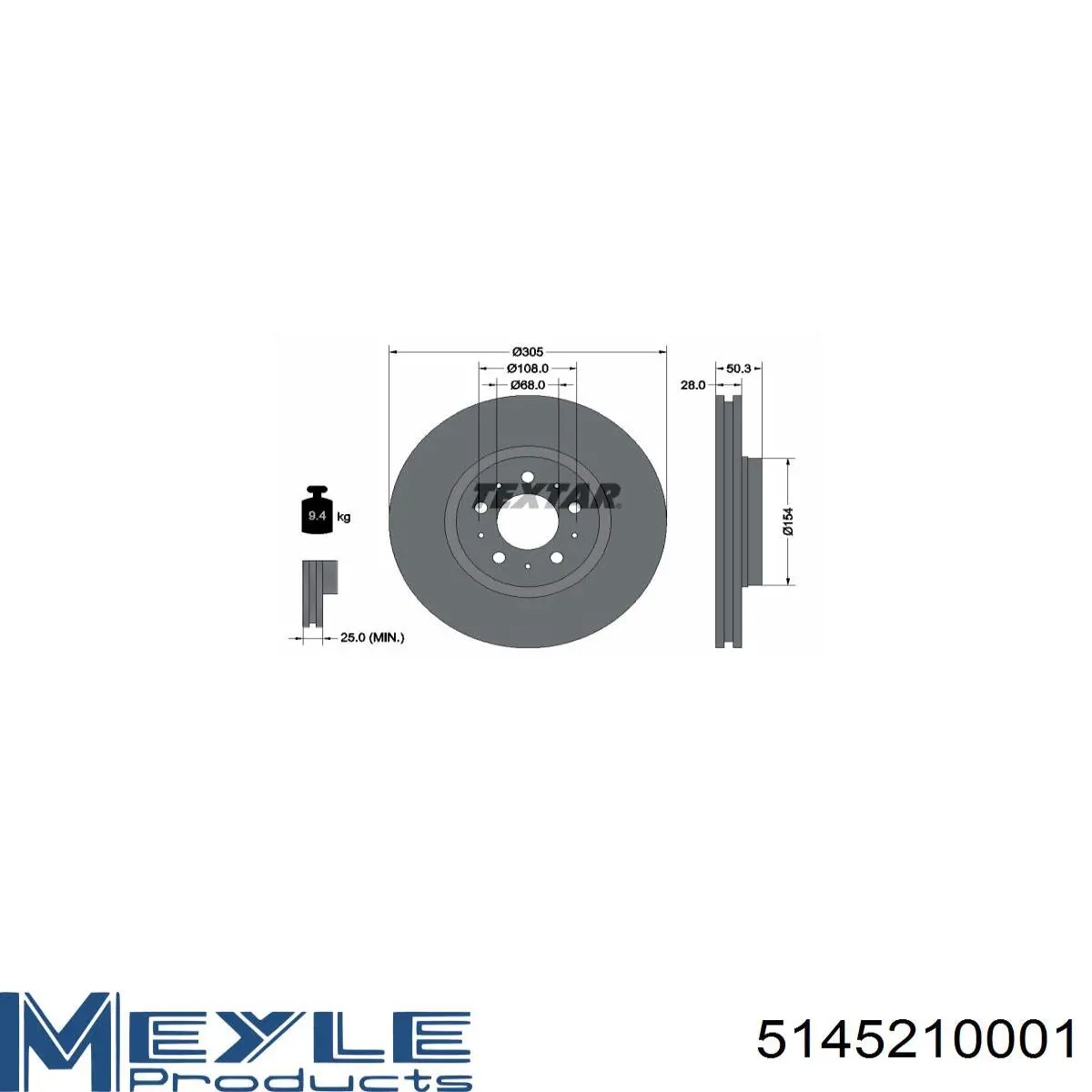 Передний тормозной диск Samko V1483V