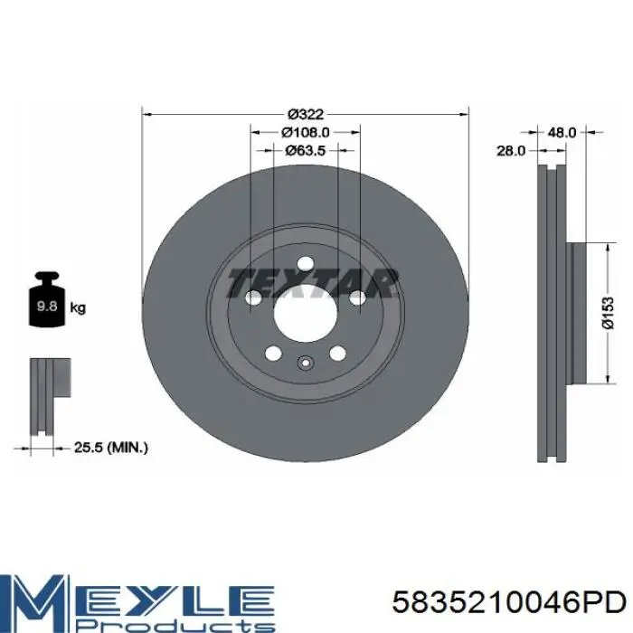 Disco do freio dianteiro ABS 18587 preço, a partir de 100,68 USD