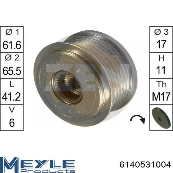 Compre 6140531004 Meyle Polia do gerador